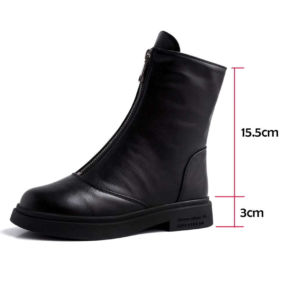 

White Black Ankle boots for women platform boots Ladies spring shoes