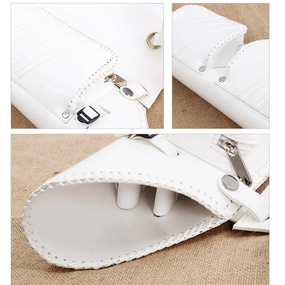 

White with Blue PU Arrow Bag Portable Arrow Storage Pouch Large Capacity Fashion Multifunctional Waist Bag Arrow Accessories