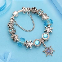 attractto luxury brand silver snowflakewing braceletsbangles for women heart charm bracelets flower jewelry bracelet sbr190399