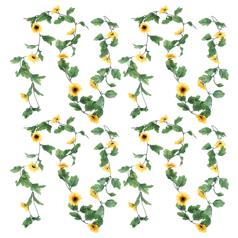 

Artificial Sunflower Garland Simulation Flower-vines Vine Plastic flower wall coverings Plastic fake flower Rattan home decor