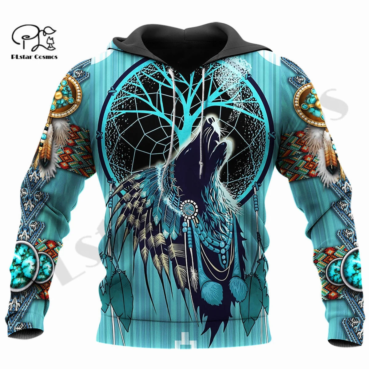 

PLstar Cosmos 3Dprint Newest Wolf Native Pattern Harajuku Pullover Funny Streetwear Unique Unisex Casual Hoodies/Sweatshirt/Zip