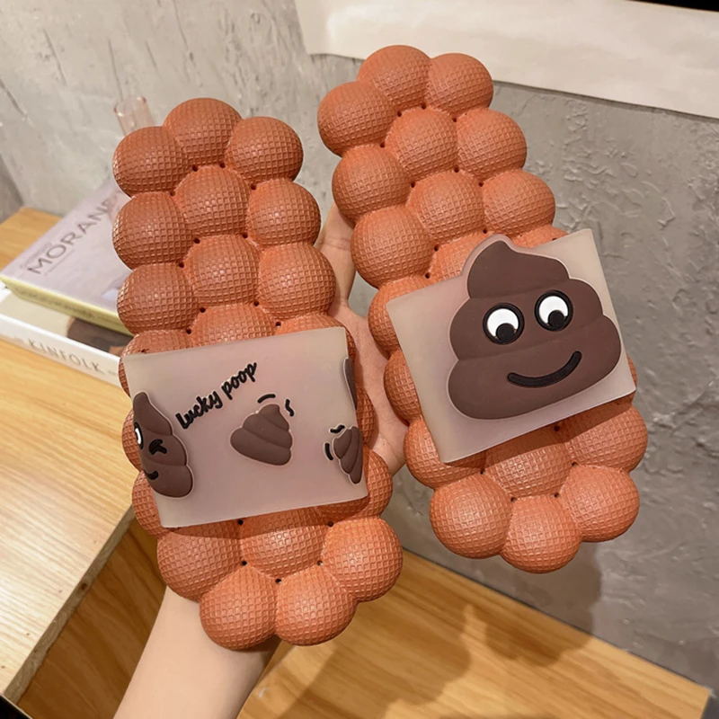 

Massage Slippers Women Bubble Flat Flip-flops Female Non-slip Indoor Home Slides Woman Eva Soft Couples Shoes Cartoon Slippers