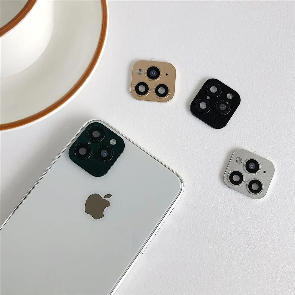 Fake Change Metal Alumium Camera Lens Camouflage for iPhone 11 Protector Ring Cover For X XS MAX Protective Cases | Мобильные