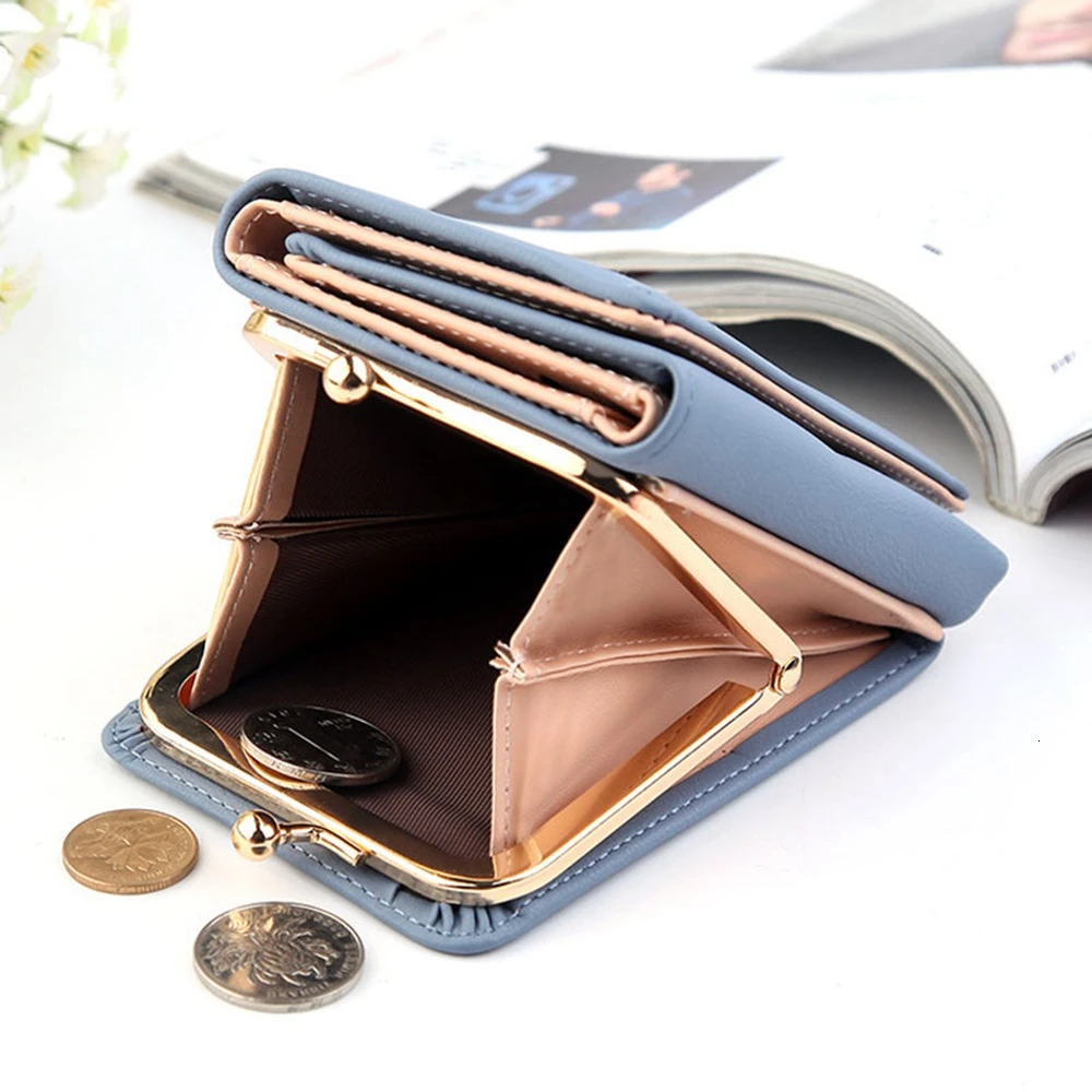 Women's Multi-function Short Wallets Classic Fashion Multi-card Design Soft PU Leather Credit Card Change Storage | Багаж и сумки