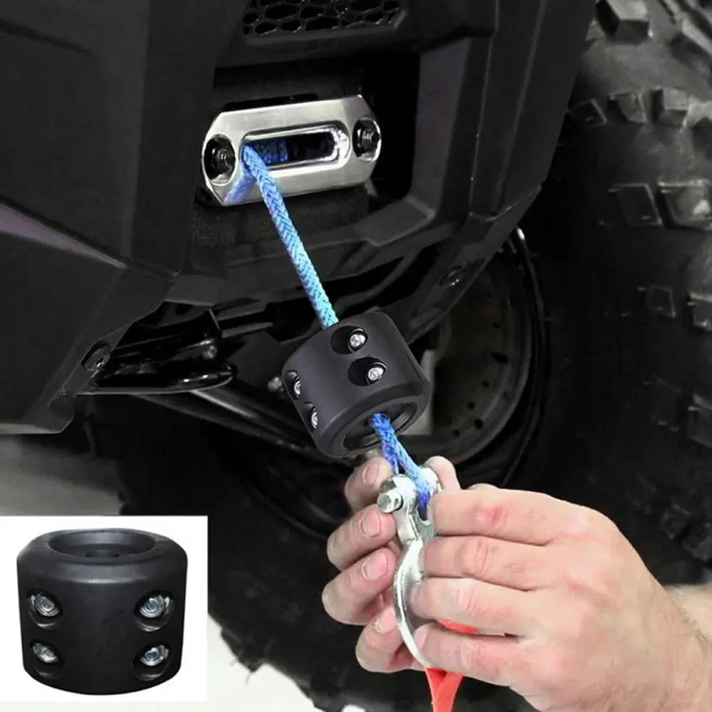 1 шт. трос лебедки крюк пробка черный резиновый для троса с гаечным ключом и