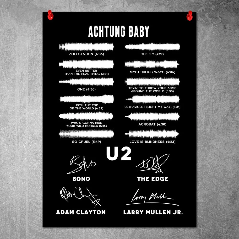 Постер на холсте U2 Band Настенная картина плакаты и принты в скандинавском стиле