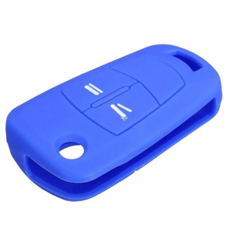 1 шт. 2 кнопки Светящийся красный черный силиконовый чехол для ключей от машины opel