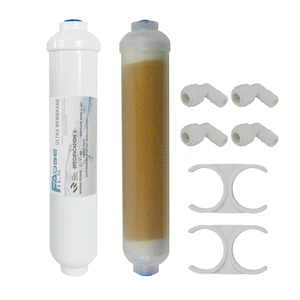 Набор из 2 шт., встроенная ионообменная Смола 2x10 дюймов и ультра-мембранный фильтр для охлаждения диодной лазерной машины, включая разъемы, зажимы