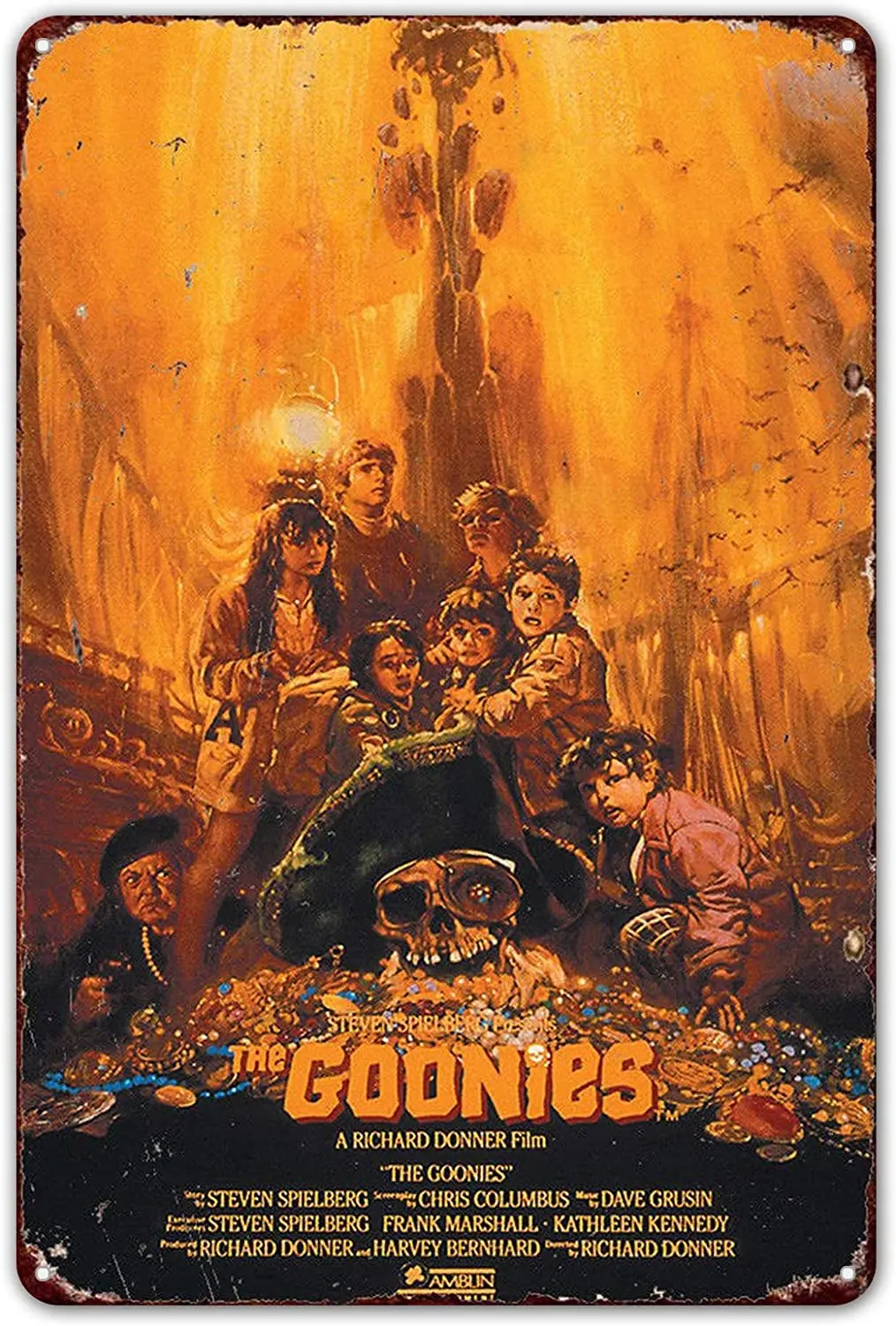 

HomDeo Tin Sign 8" w x 12" h Retro Wall Decor Metal Signs Vintage for Ranch Patio Laundry Room Gym Barber Shop Bar The Goonies