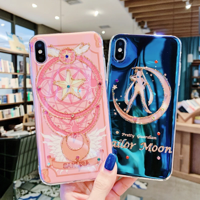 Мультфильм Сейлор Мун Косплей чехол для iphone X XR XS Max телефон Прекрасный Девушки оболочки телефон чехол для iphone 8 7 плюс 6 6S плюс
