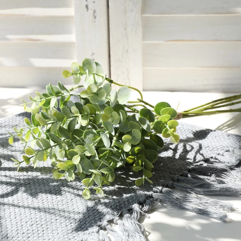 6 шт. эвкалипта пластиковые искусственные листья букет для дома Рождество