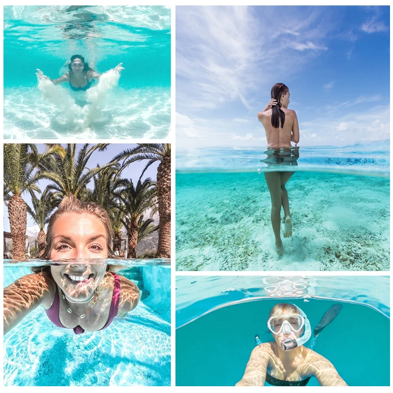 Купольный порт TELESIN 6 дюймов водонепроницаемый корпус 30 м для GoPro Hero 8 Black с сумкой