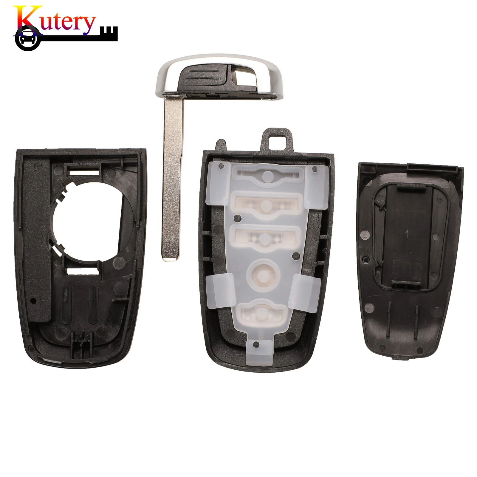 

Kutery 10pcs/Lot Car Key Shell For Ford Fusion Mustang Explorer F-150 F-250 F-350 2017 2018 4Buttons With Uncut Blade Cover Case