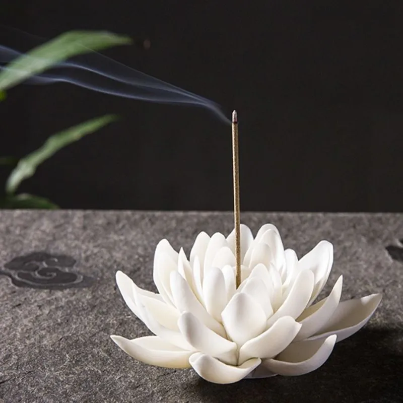 

Manual Creative Ceramic Zen Ornaments Lotus Incense Burner Home Decoration Buddha Aroma Incense Burner