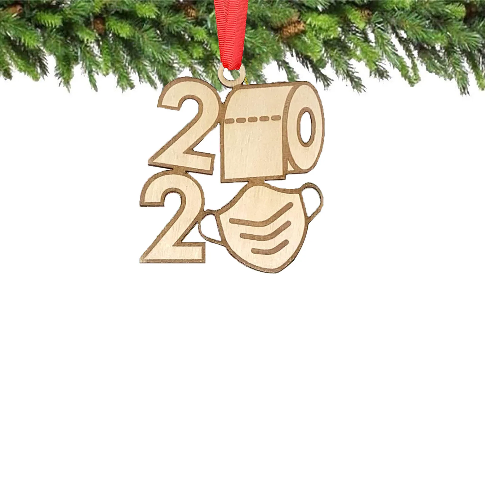 Смешанный Художественный Деревянный кулон на рождественскую елку 2020 1 звезда не