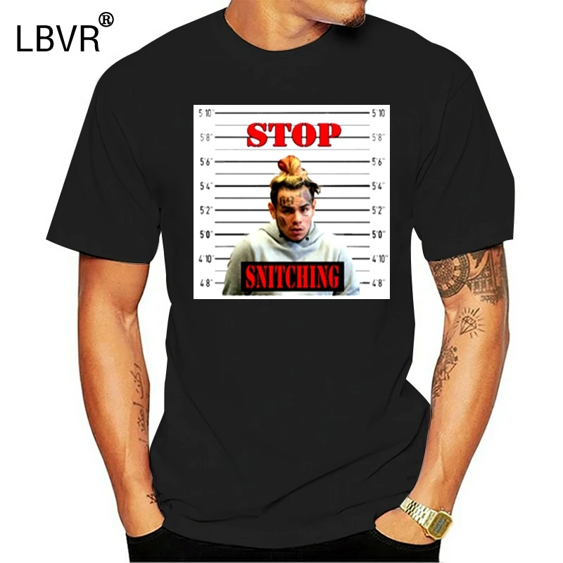 Футболка с надписью Stop snзуд Tekashi 6Ix9Ine 69 Rat Telling Snitch King Of Ny Feds обхват груди фитнес