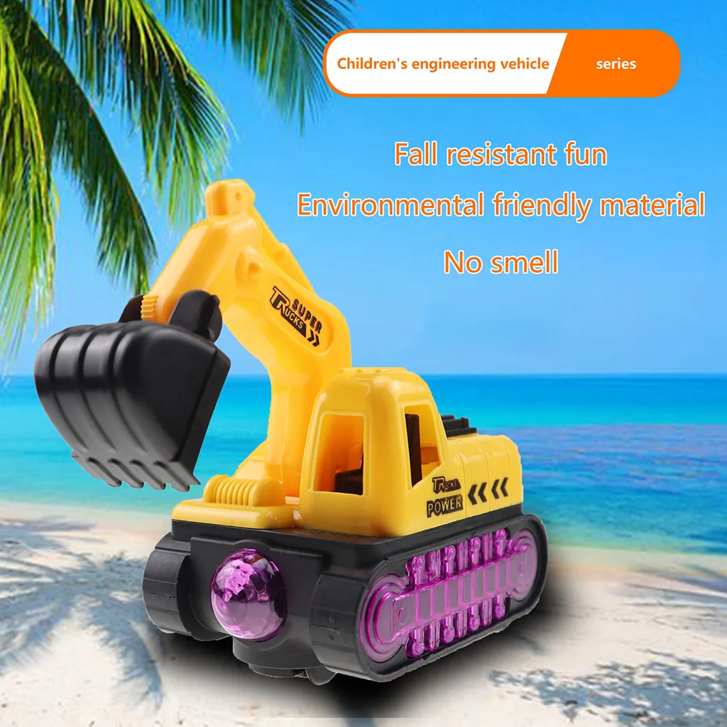 Новинка Лидер продаж музыкальный экскаватор мигающее колесо строитель машины