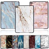 kkll for apple ipad mini 4 2015 mini 5 2019 tablet pc plastic printed marble pattern slim stand case cover