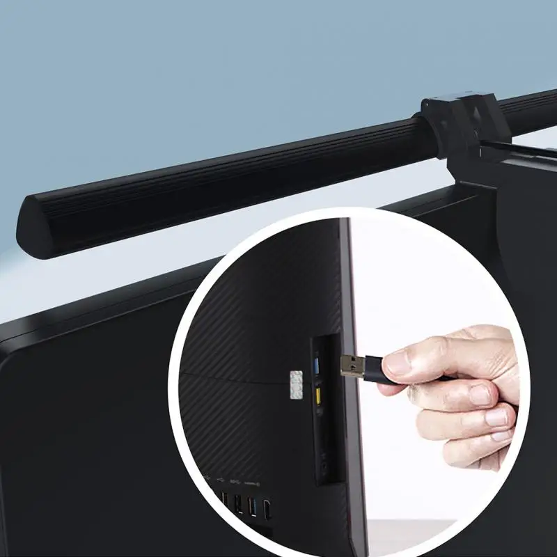 USB светодиодный Настольный светильник с регулируемой яркостью для монитора