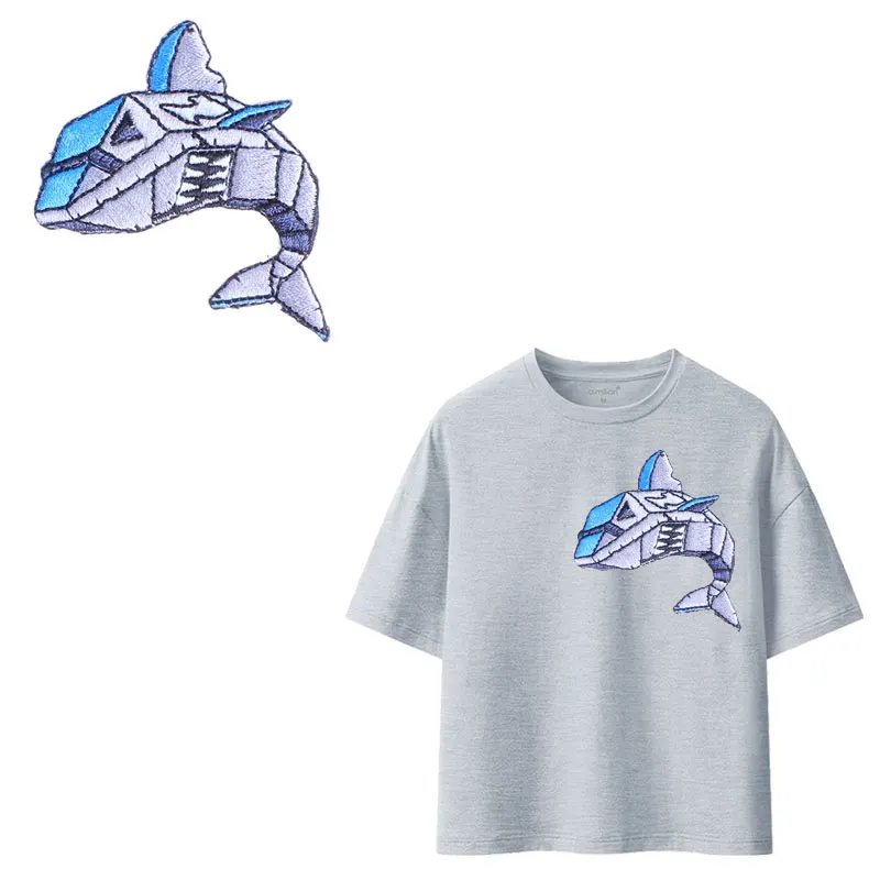 Машинная нашивка с динозавром термоклейкие нашивки для одежды термотрансферный