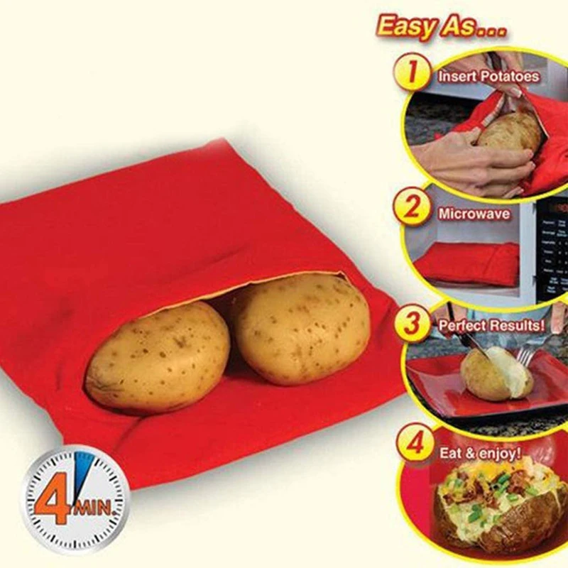 BEEMAN 1 шт. моющийся пакет для микроволновки и картофеля духовки Быстрое