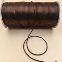 2mm coffee rattail satin cord thread chinese knot macrame bracelet braided string diy tassels beading thread 10meters loose lot