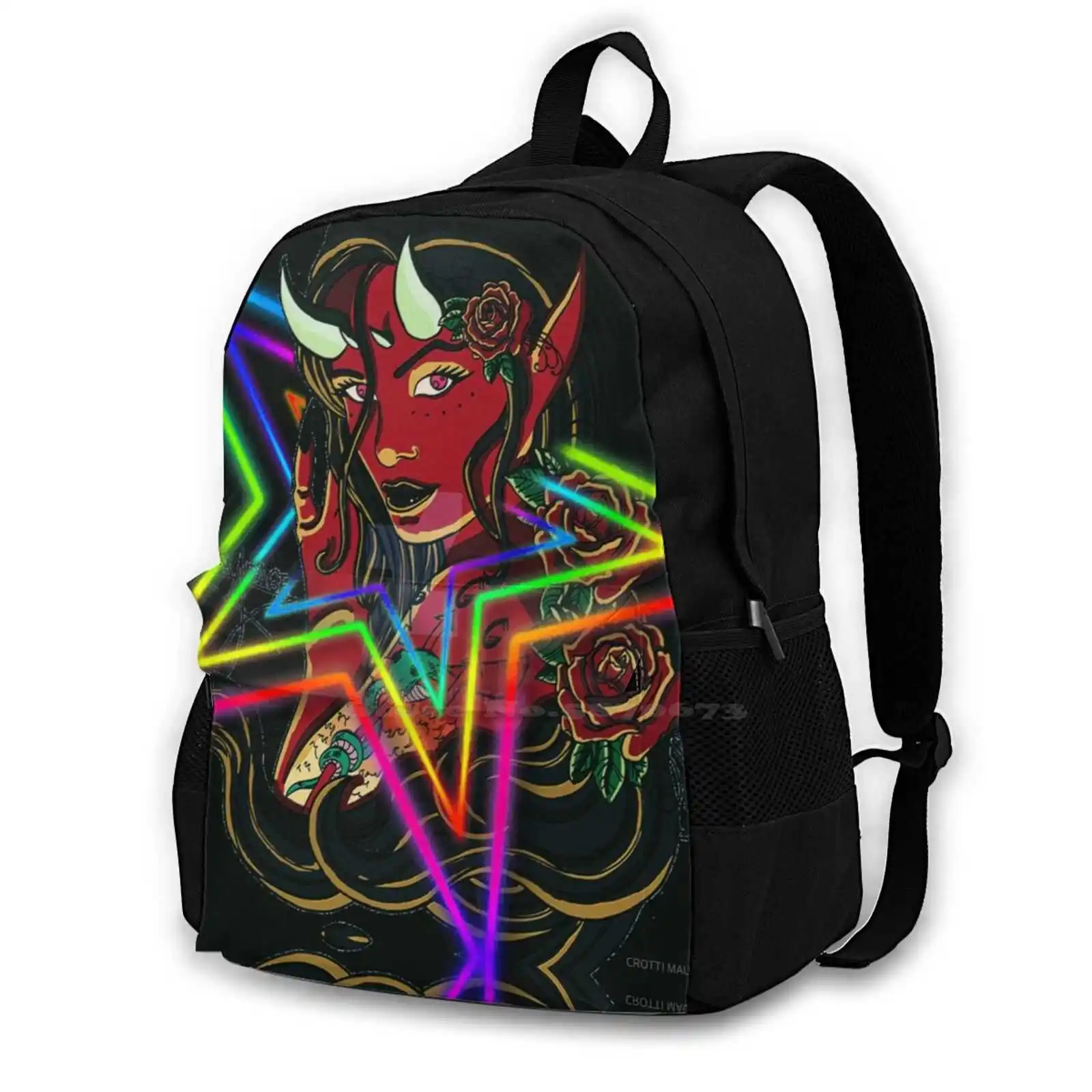 

Diavolessa Large Capacity School Backpack Laptop Travel Bags Magliette E D Accessori Vari Solo Per Voi Personalizzati Disegno