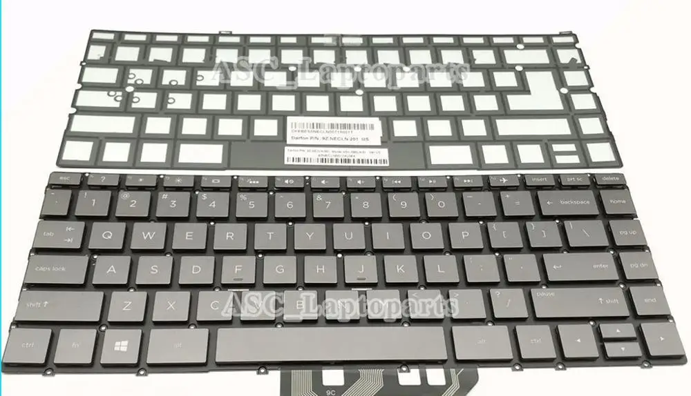 

New US English QWERTY Keyboard For HP 13-ad030tu 13-ad030tx 13-ad040tu 13-ad040tx 13-ad050tu 13-ad050tx 13-ad060tu BACKLIT Gray