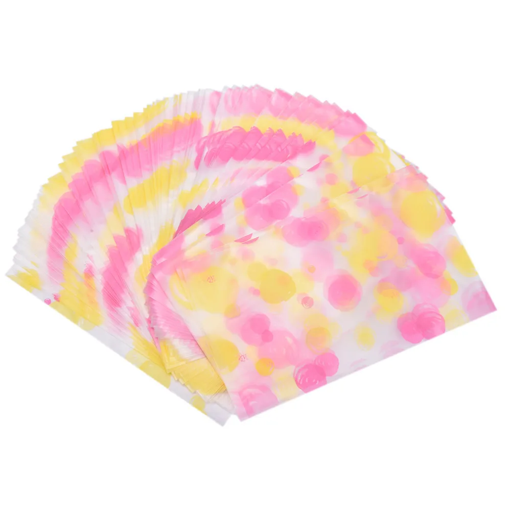 100 шт./лот 12*20 см прозрачные точки пластиковые пакеты для упаковки печенья обертка