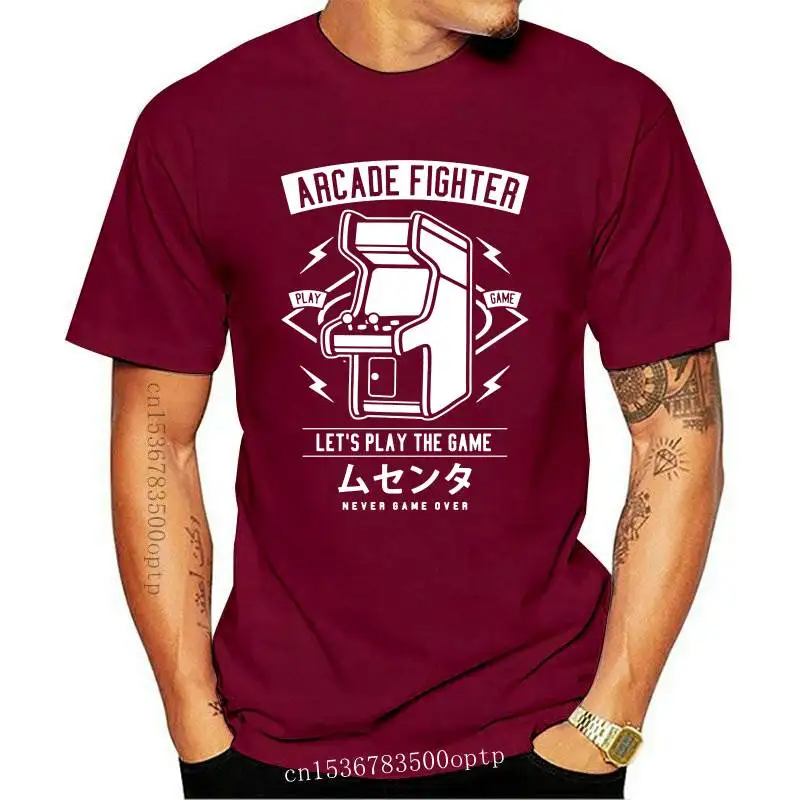 

New Arcade Fighter Retro Arcade Gaming T-Shirt - Choice of Colours and Sizes men t shirt