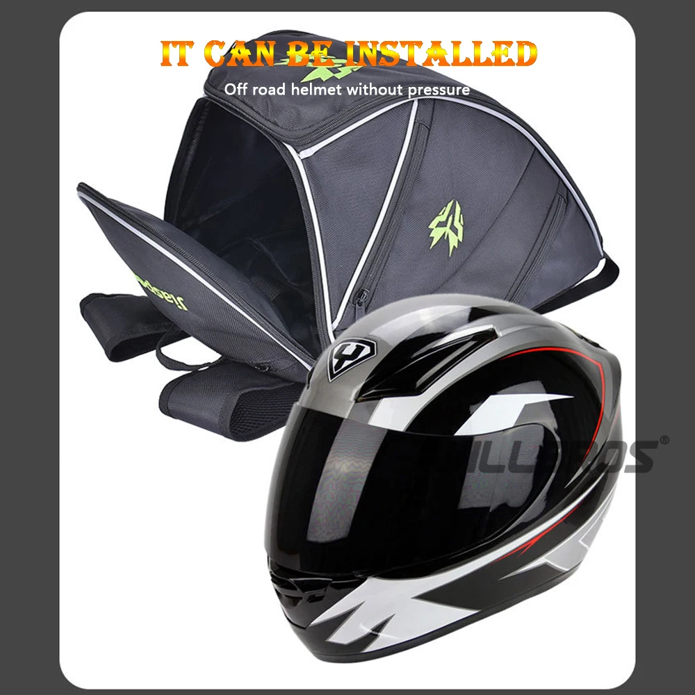 Водонепроницаемый рюкзак для мотоциклетного шлема из дышащего нейлона| |