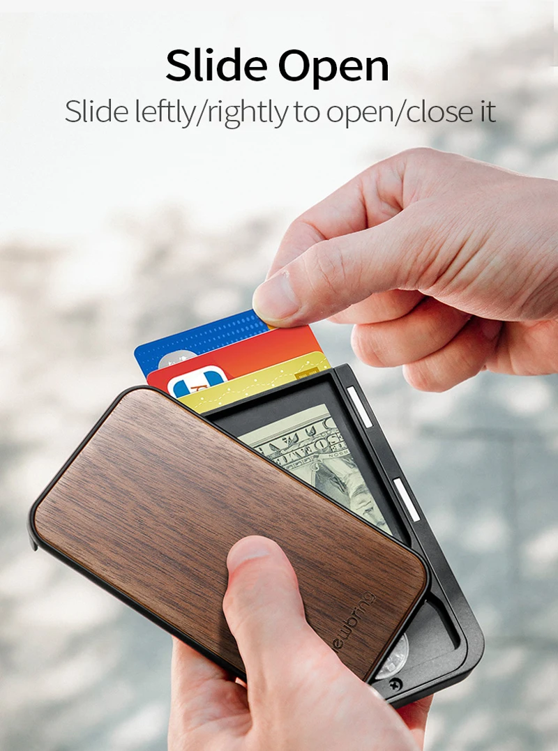 Новинка деревянный и PC ID кредитный держатель для карт кошелек RFID блокирующий
