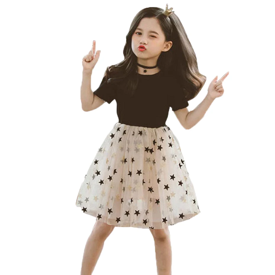 Платье для девочек с мультяшным рисунком детское летнее платье из мягкого хлопка