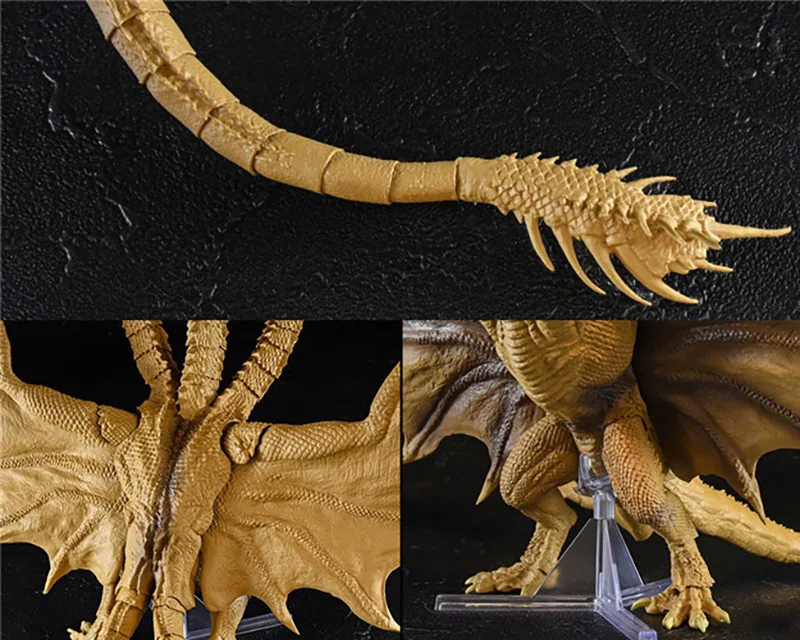 S. Monsterarts King Ghidrah ПВХ фигурка Подвижная кукла фигурки из фильма модель игрушки для