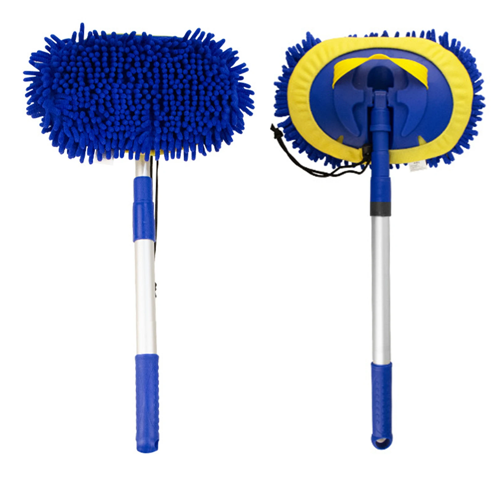 

Chenille Water Brush 3-in-1 Retractable Car Wash Mop 180 Rotation Detachable Mop Long Handle Car Mop Duster Cleaning Tools