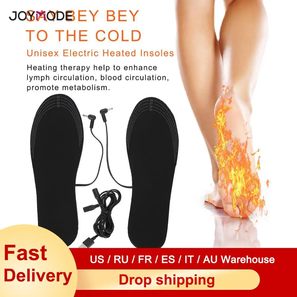 Joymode1 пара Подогреваемые через USB стельки для обуви подогревающие ног коврик