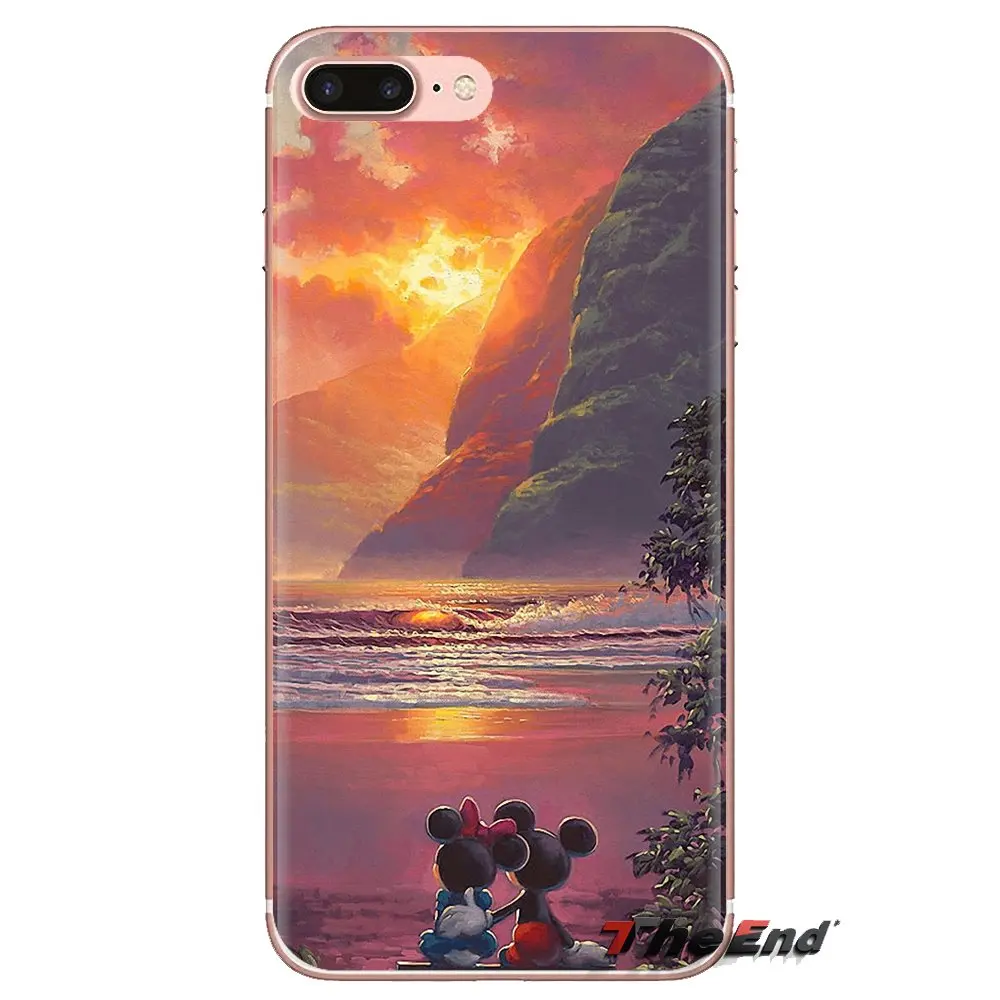 Мягкие прозрачные чехлы в виде ракушки lover mickey minnie mouse для huawei mate Honor 4C 5C 5X6X7 7A 7C 8 9 10