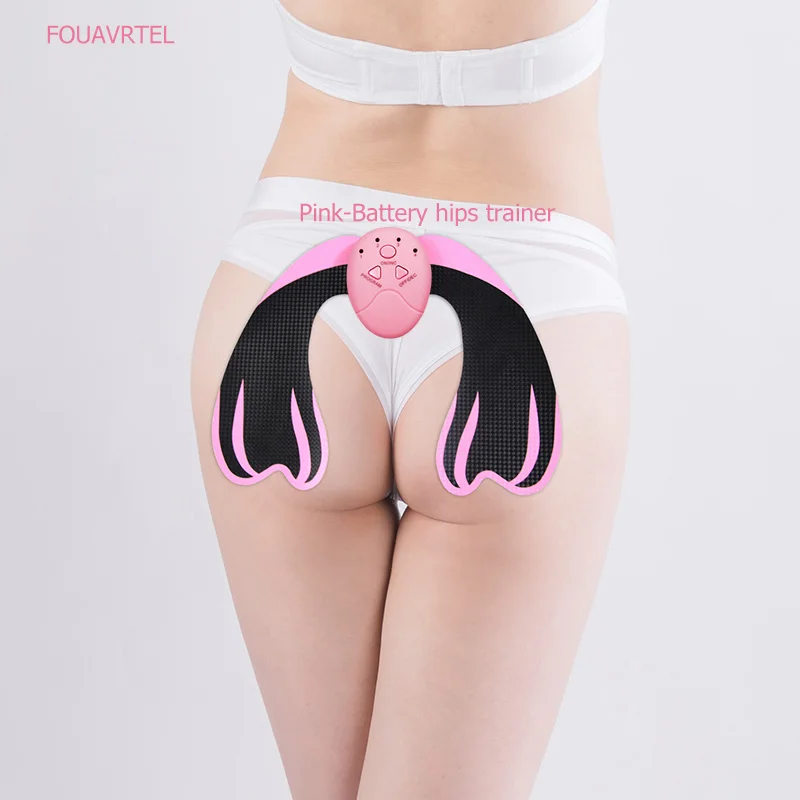 Pink trainer Профессиональный тренажер для бедер стимулятор мышц ягодиц Электрический массажер для бедер ABS физиотерапия расслабляющее устройство для тела Массажер для бедер - Цвет: Pink trainer