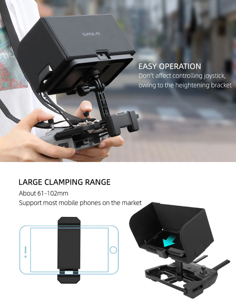 2 в 1 держатель для телефона с пультом дистанционного управления регулируемым