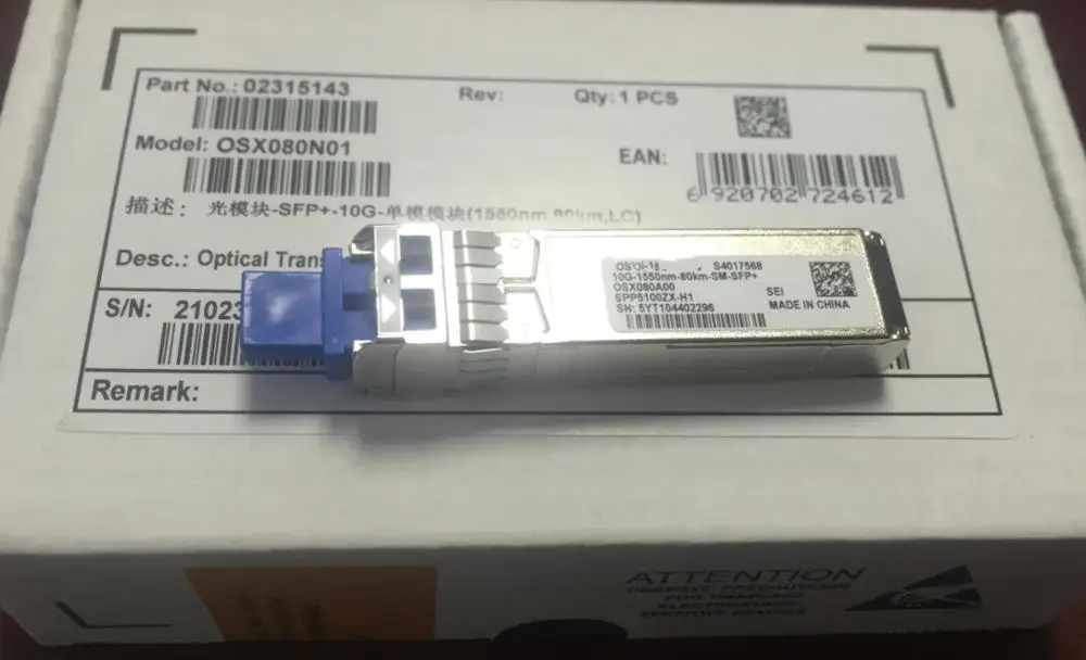 Оригинальный OSX080N01 SFP-10G-ZR single-mode 1550nm SFP + 10G 80KM волоконный модуль | Мобильные