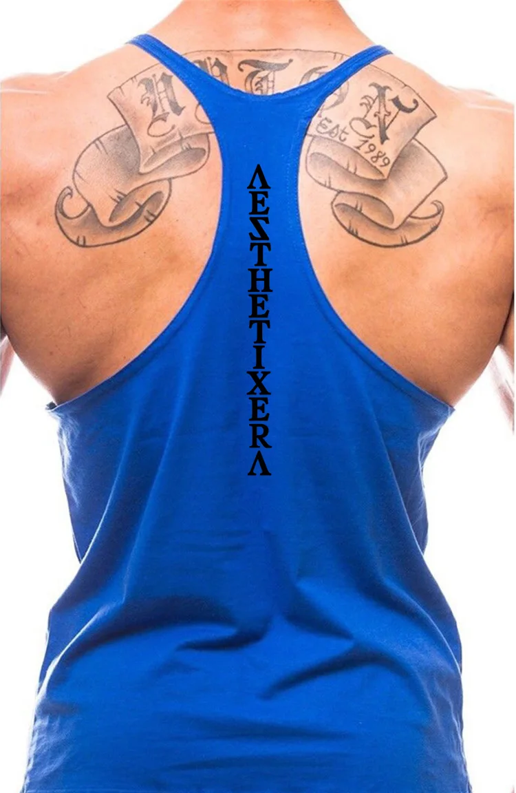 Брендовая майка для спортзала повседневная одежда мужская бодибилдинга фитнеса