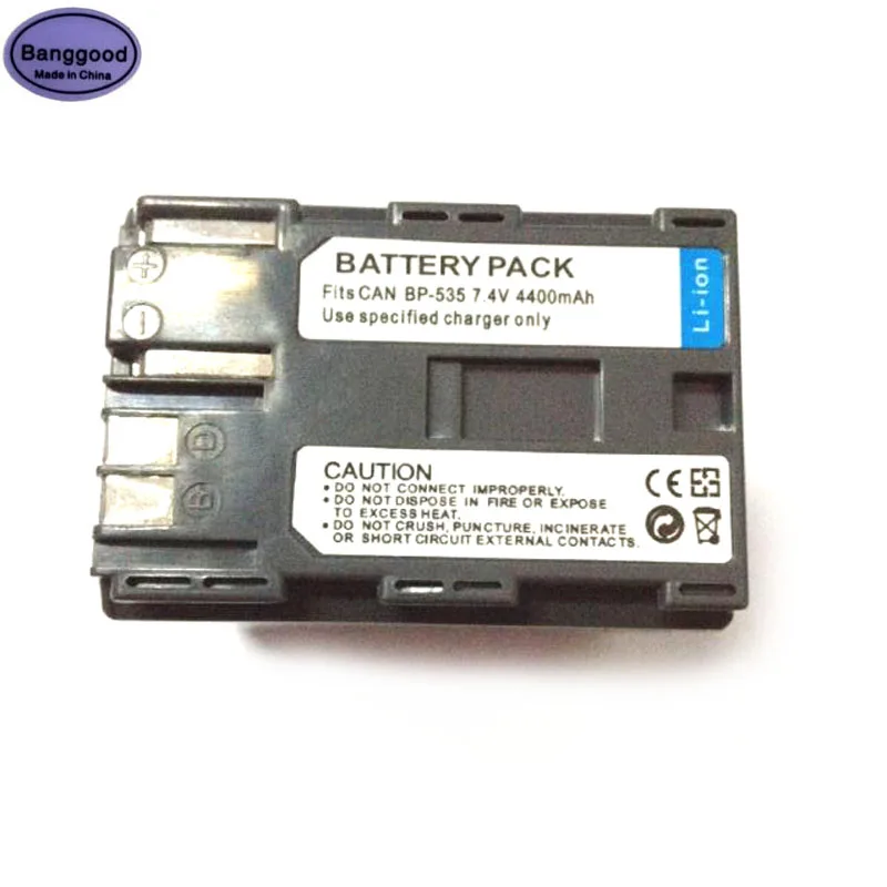 

High Capacity 4400mAh BP-535 BP535 BP 535 Camera Battery for Canon EOS 30D 40D PowerShot G1 Pro 1 PV130 BP-511 BP-508 BP-512