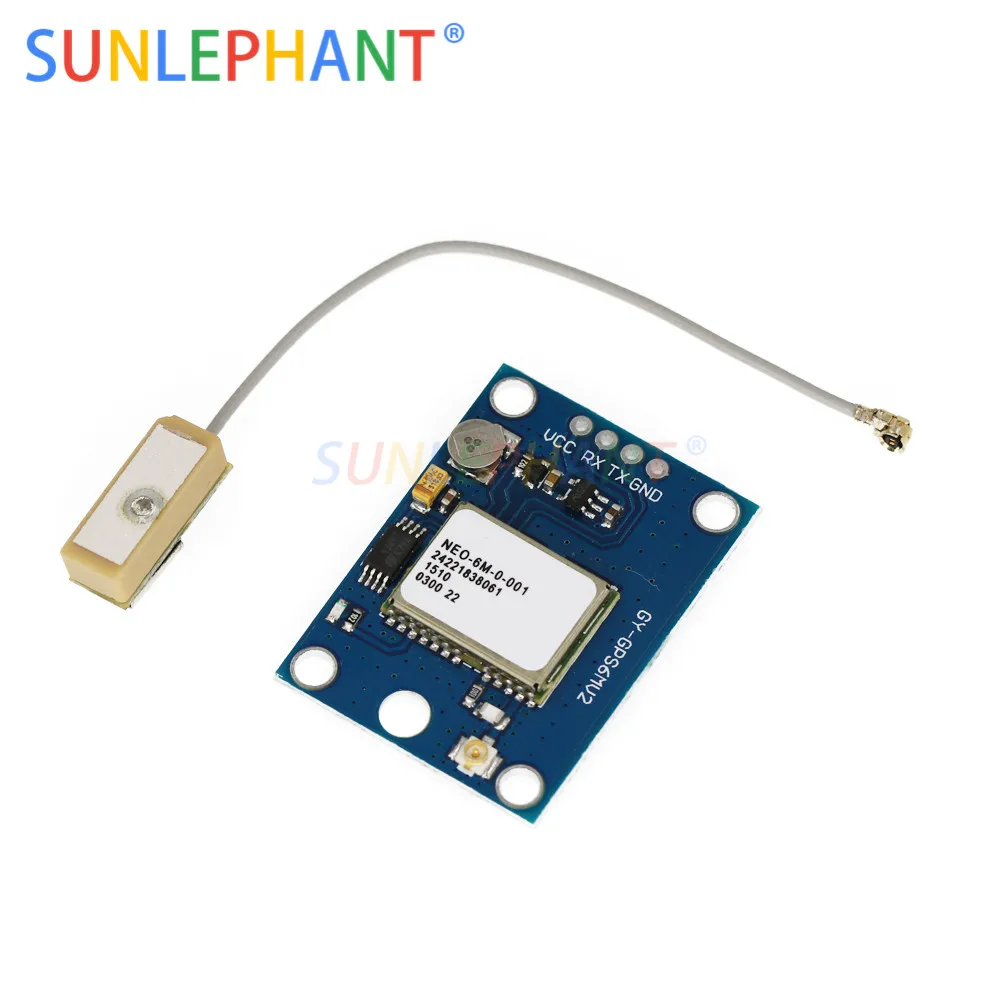

5PCS/LOT GY-NEO6MV2 New NEO-6M GPS Module NEO6MV2 With Flight Control EEPROM MWC APM2.5 Large Antenna For Arduno