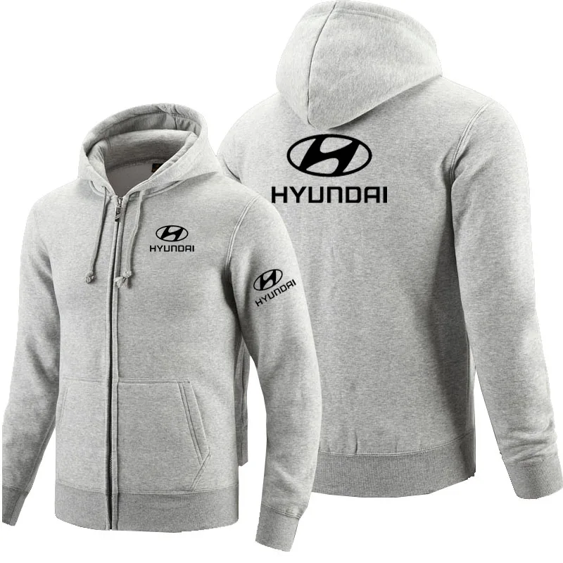 Осенне-зимнее мужское худи hyundai, толстовка на молнии, куртка, пальто, толстовка на молнии, флисовая одежда