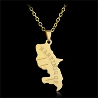mens womens stainless steel pendant necklace north america golden world map pendant jewelry gift wholesale