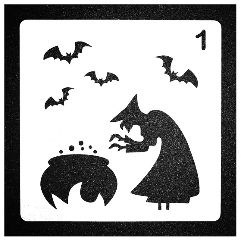 

8PCS Halloween Decor Stencils Template for Face Painting DIY Drawing Painting T