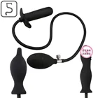 Надувная Анальная пробка с насосом, точка G, частные детали, стимуляция, расширяемый массажер для спины, игры для пар, секс-игрушка