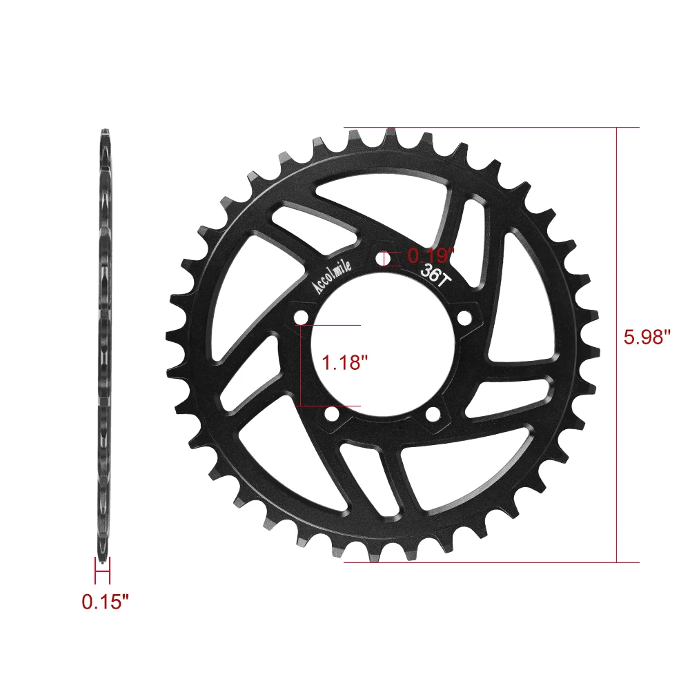 Electric Bike Chainwheel 36T for Bafang BBSHD BBS02B BBS02 BBS01B BBS01 Mid Drive Motor Replacement Bicycle Chain Protector | Спорт и