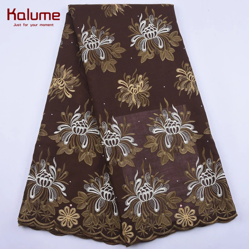 Kalume 2020 Cheap African Lace Fabric Black Swiss Cotton With Stone Nigerian Voile For Sewing Party F1937 | Дом и сад
