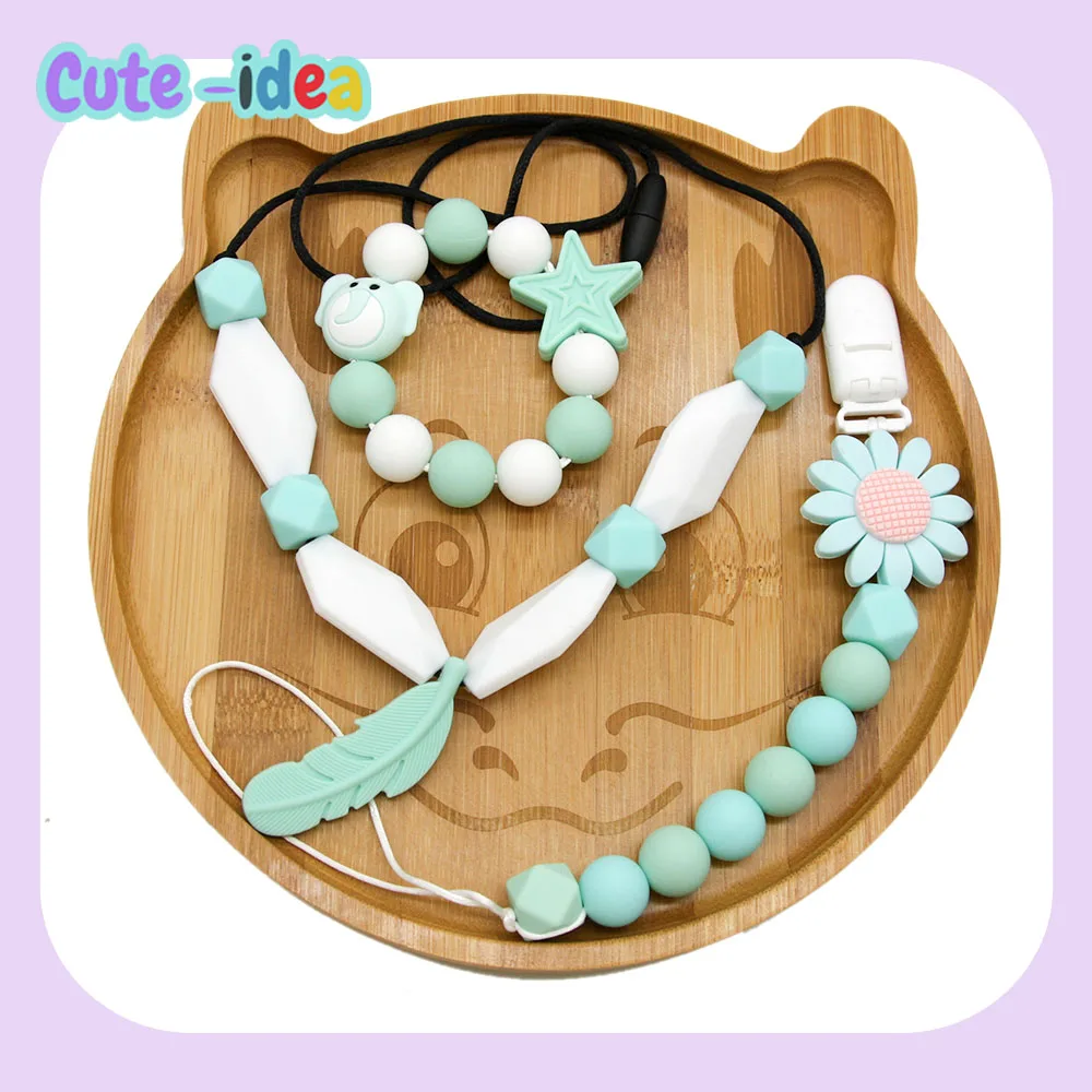 

1 комплект, силиконовый Прорезыватель для зубов и соски